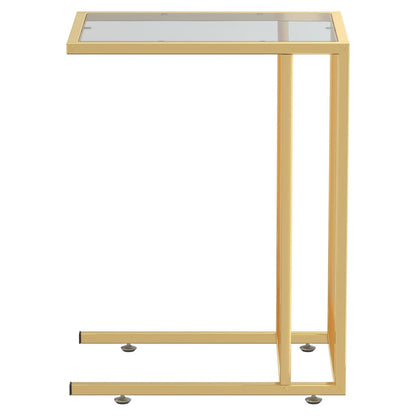 Computer-Beistelltisch Schwarz 50x35x65 cm Hartglas