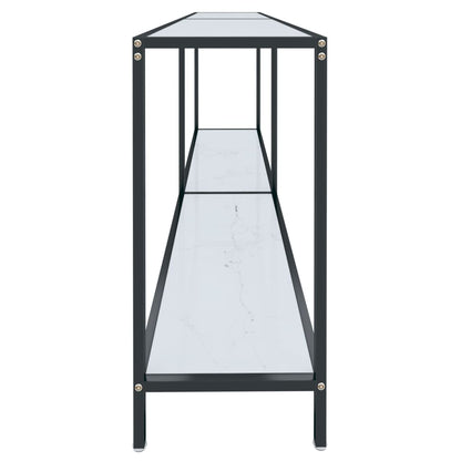 Konsolentisch Weiß 180x35x75,5 cm Hartglas