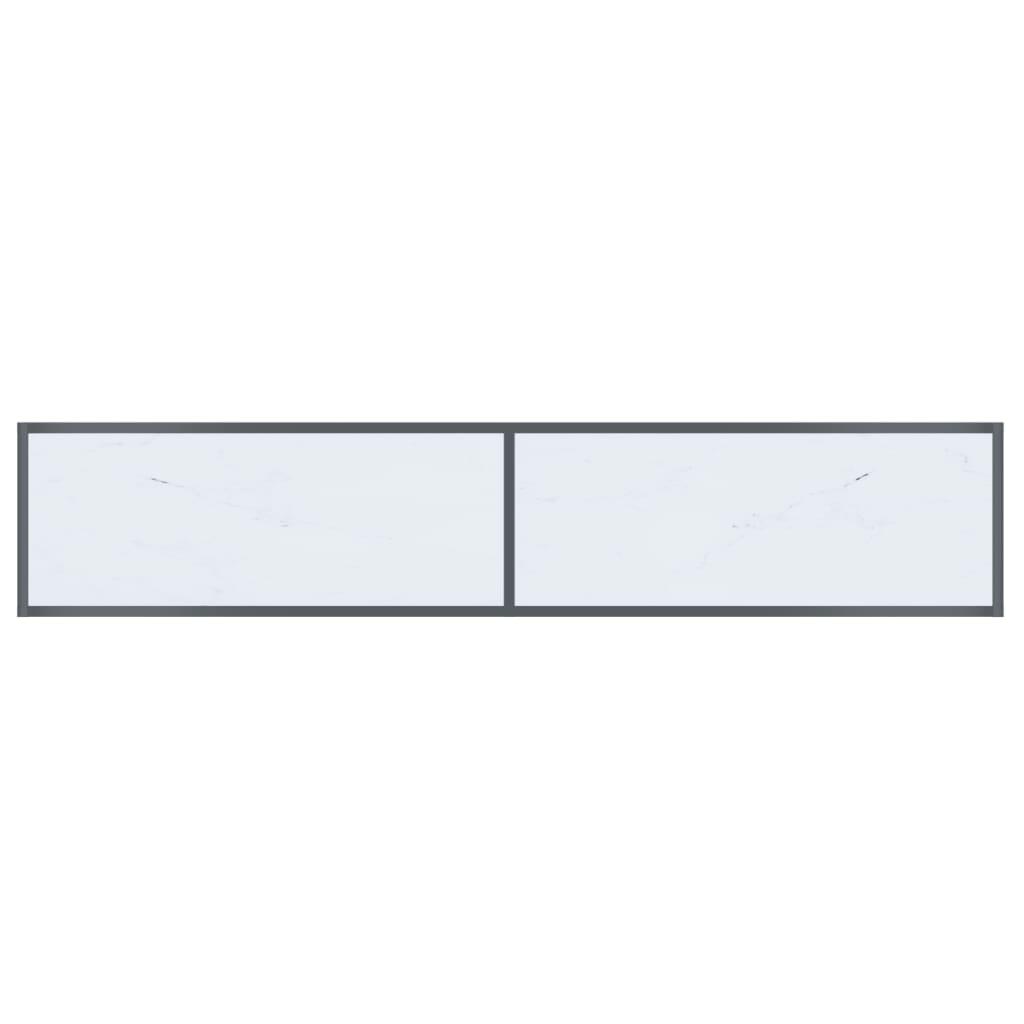 Konsolentisch Weiß 180x35x75,5 cm Hartglas