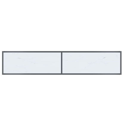 Konsolentisch Weiß 180x35x75,5 cm Hartglas