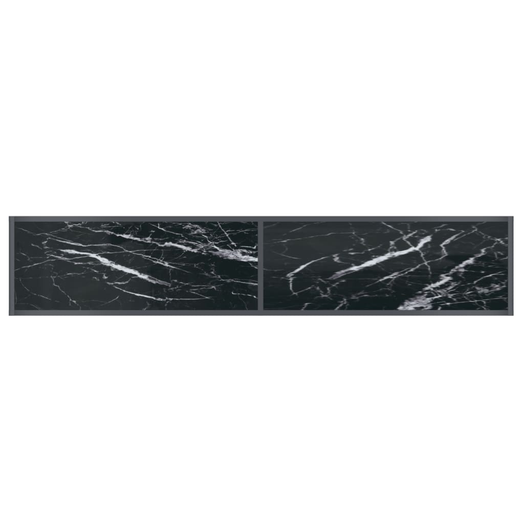 Konsolentisch Schwarz 180x35x75,5 cm Hartglas