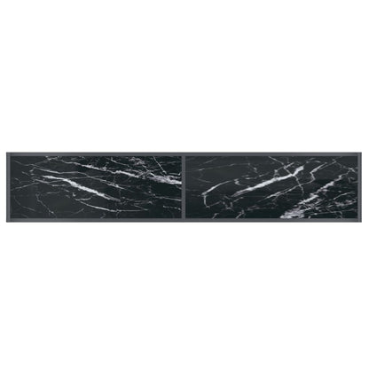 Konsolentisch Schwarz 180x35x75,5 cm Hartglas
