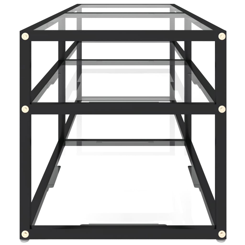 TV-Schrank Transparent 140x40x40,5 cm Hartglas