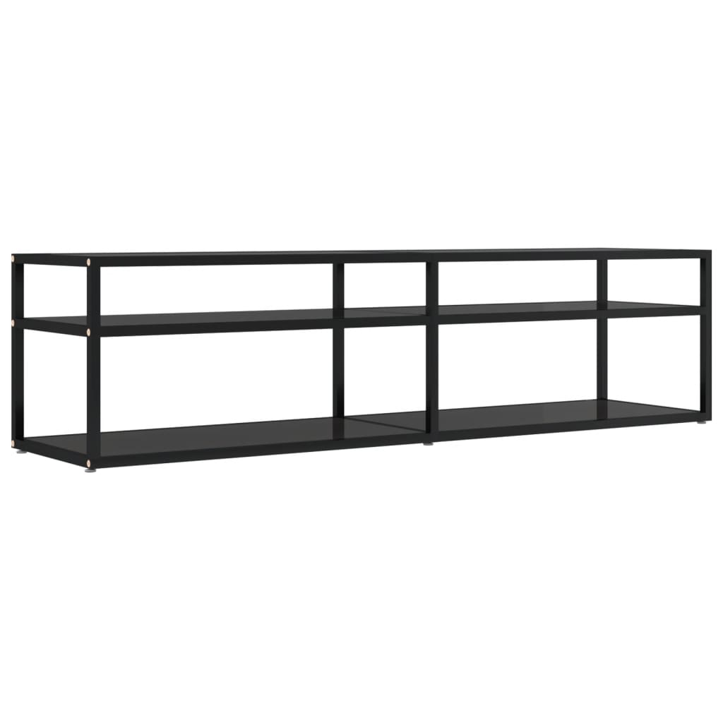 TV-Schrank Schwarz 160x40x40,5 cm Hartglas