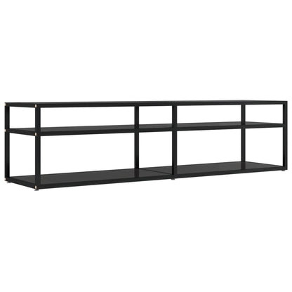 TV-Schrank Schwarz 160x40x40,5 cm Hartglas