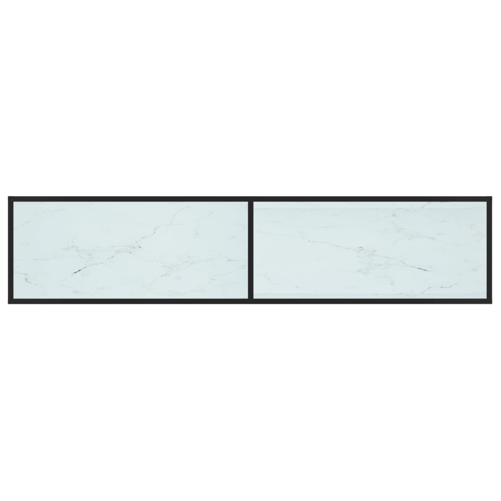 TV-Schrank Weiß Marmor-Optik 180x40x40,5 cm Hartglas