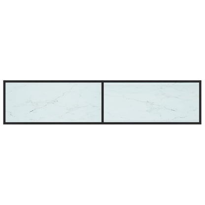 TV-Schrank Weiß Marmor-Optik 180x40x40,5 cm Hartglas