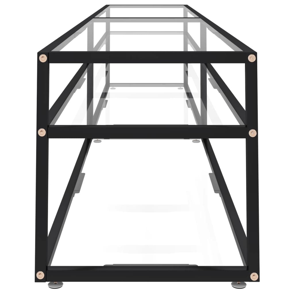 TV-Schrank Transparent 220x40x40,5 cm Hartglas