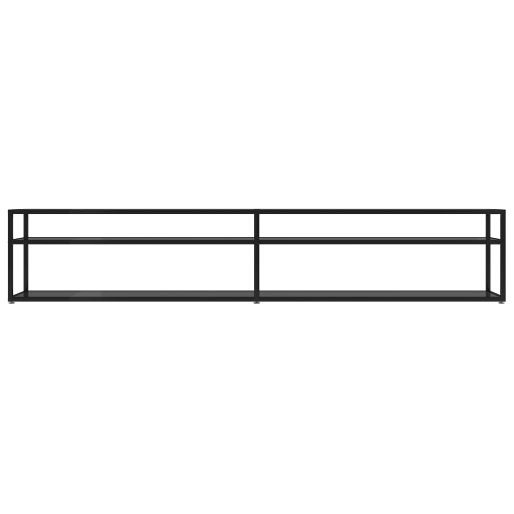 TV-Schrank Schwarz 220x40x40,5 cm Hartglas