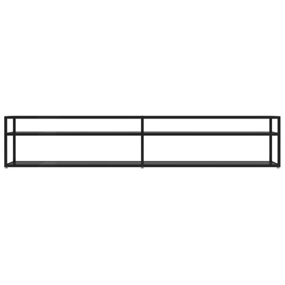 TV-Schrank Schwarz 220x40x40,5 cm Hartglas