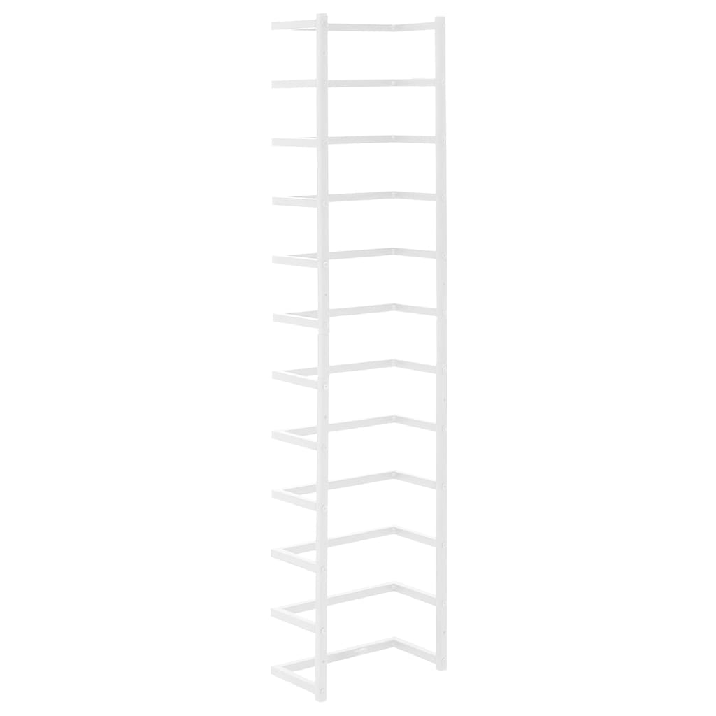 Handtuchständer Weiß 24x12x96 cm Stahl