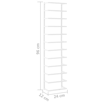 Handtuchständer Weiß 24x12x96 cm Stahl