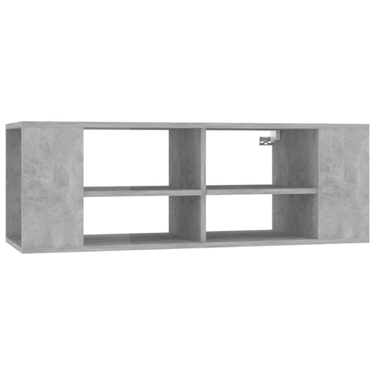 TV-Wandschrank Betongrau 102x35x35 cm Holzwerkstoff