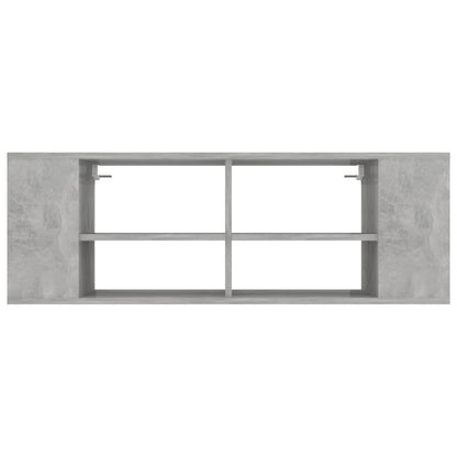 TV-Wandschrank Betongrau 102x35x35 cm Holzwerkstoff