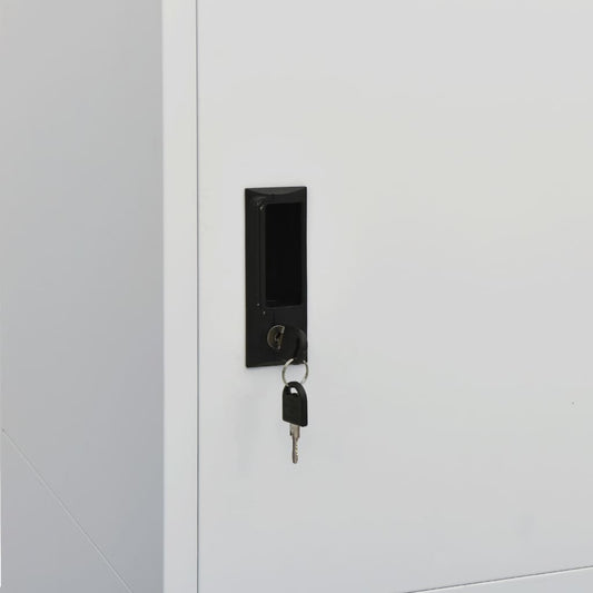 Kleiderschrank Hellgrau 80x50x180 cm Stahl