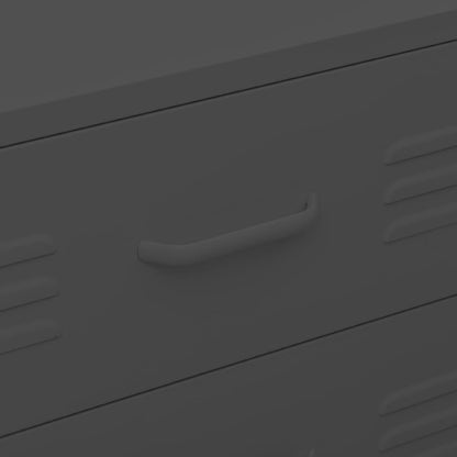 Kommode Anthrazit 80x35x101,5 cm Stahl