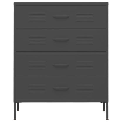 Kommode Anthrazit 80x35x101,5 cm Stahl