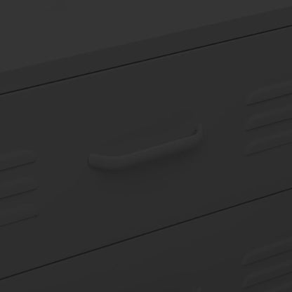 Kommode Schwarz 80x35x101,5 cm Stahl