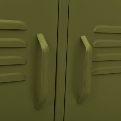 TV-Schrank Olivgrün 105x35x50 cm Stahl