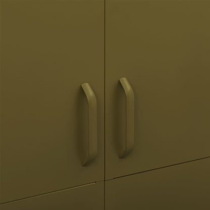Kleiderschrank Olivgrün 90x50x180 cm Stahl