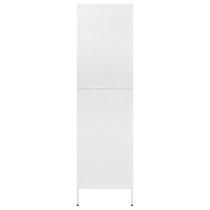 Kleiderschrank Weiß 90x50x180 cm Stahl
