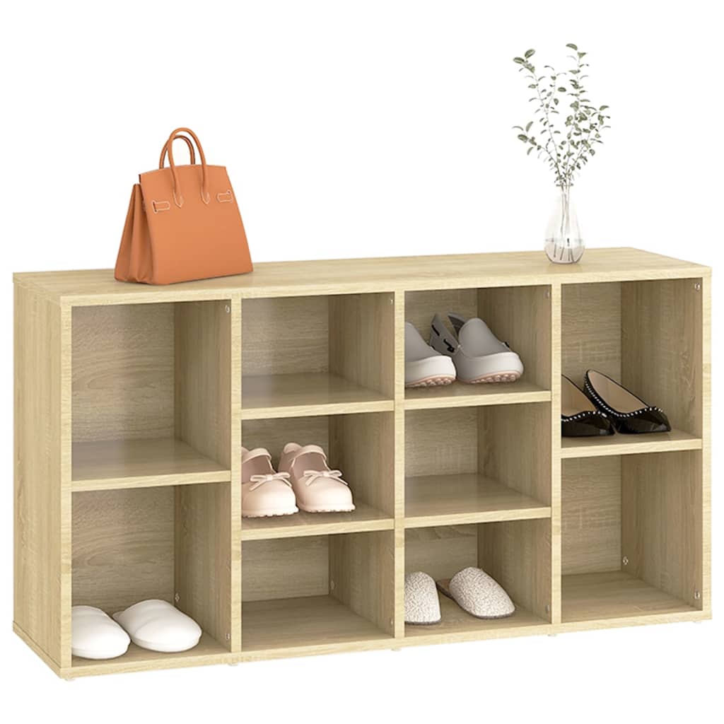 Schuhbank Sonoma-Eiche 103x30x55 cm Holzwerkstoff