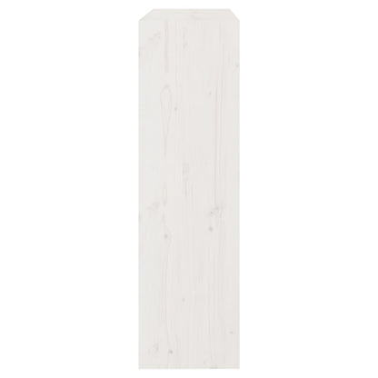 Bücherregal/Raumteiler Weiß 80x30x103,5 cm Massivholz Kiefer