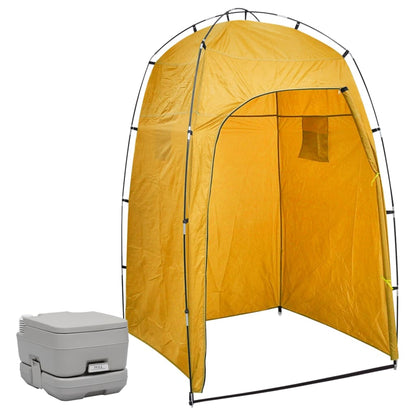 Tragbare Campingtoilette mit Zelt 10+10 L