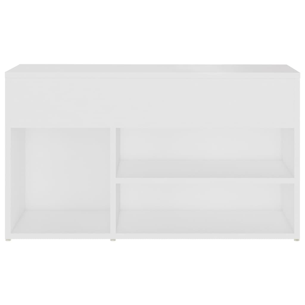 Schuhbank Weiß 80x30x45 cm Holzwerkstoff