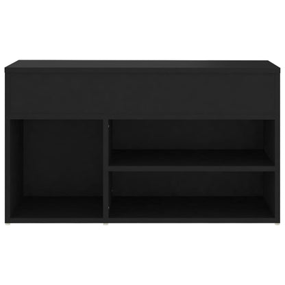 Schuhbank Schwarz 80x30x45 cm Holzwerkstoff