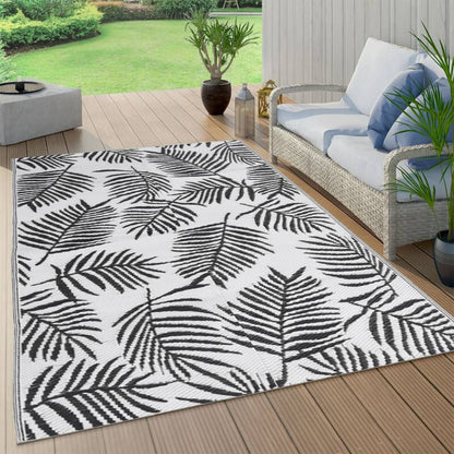 Outdoor-Teppich ARAKIL Schwarz 140x200 cm PP