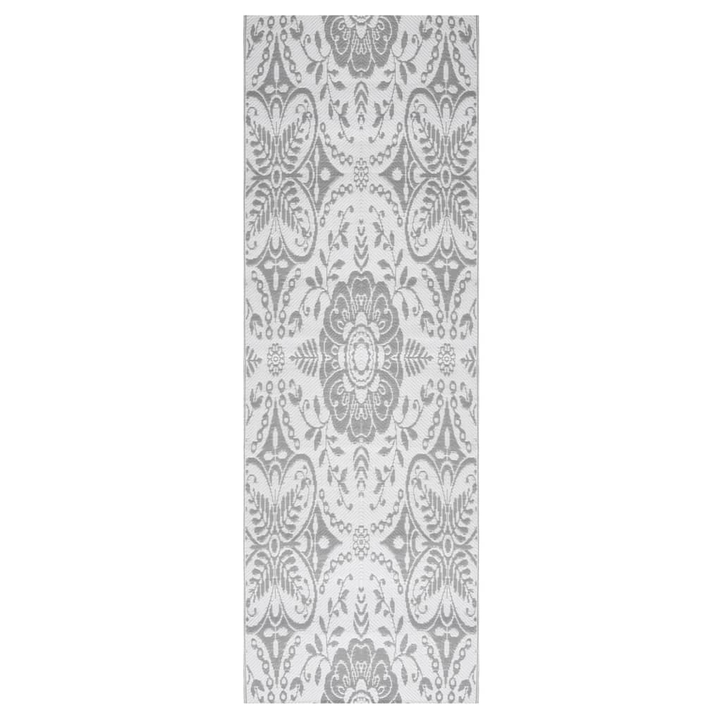 Outdoor-Teppich ARAKIL Hellgrau 80x250 cm PP