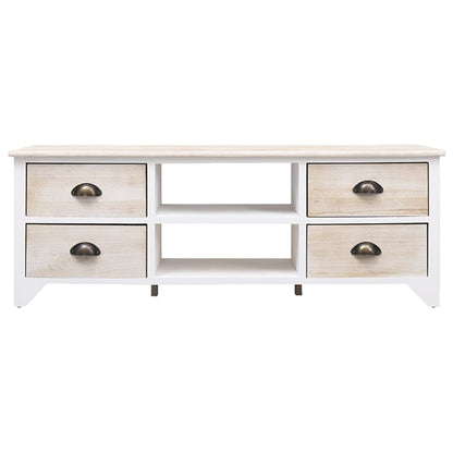 TV-Schrank 108x30x40 cm Massivholz Paulownia