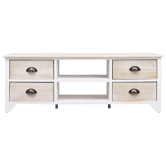 TV-Schrank 108x30x40 cm Massivholz Paulownia