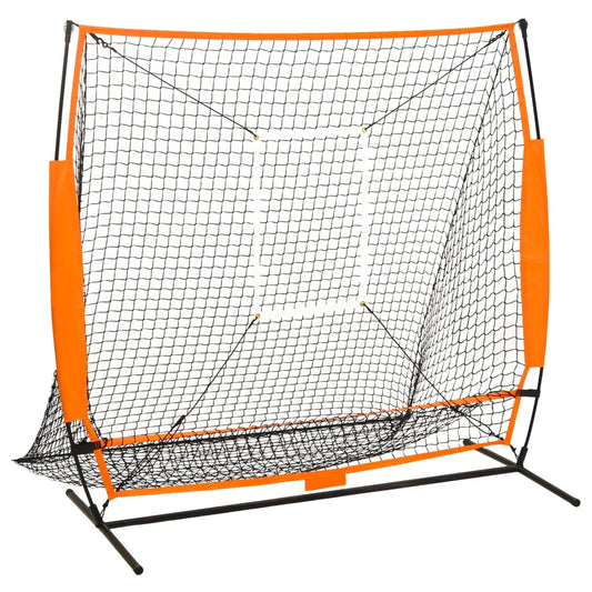 Multisport-Übungsnetz Baseball Schwarz 174x76x158,5 cm