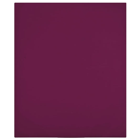 Spannbettlaken Jersey Bordeauxrot 90x200 cm Baumwolle