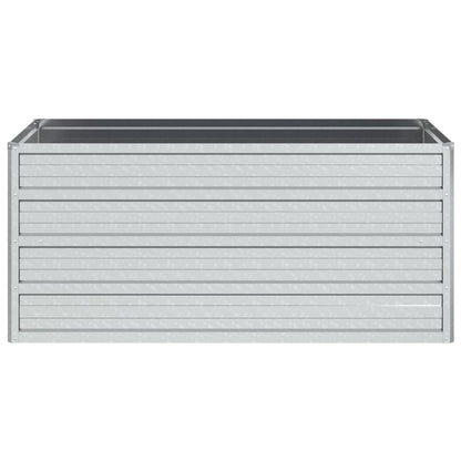 Garten-Hochbeet 100x40x45 cm Verzinkter Stahl Silber