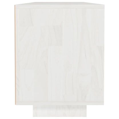 TV-Schrank Weiß 110x30x40 cm Massivholz Kiefer