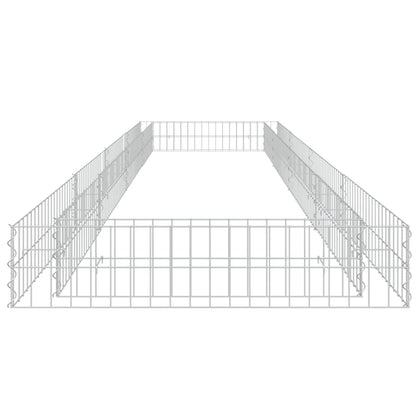 Gabionen-Hochbeet Verzinkter Stahl 400x100x20 cm