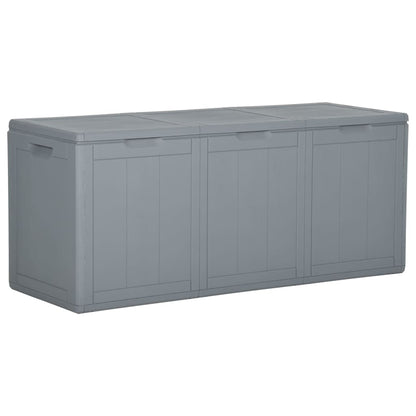 Garten-Aufbewahrungsbox 270 L Grau PP-Holzoptik