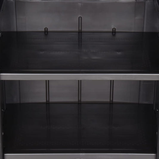 Gartenschrank Schwarz 65x45x172 cm PP Rattan