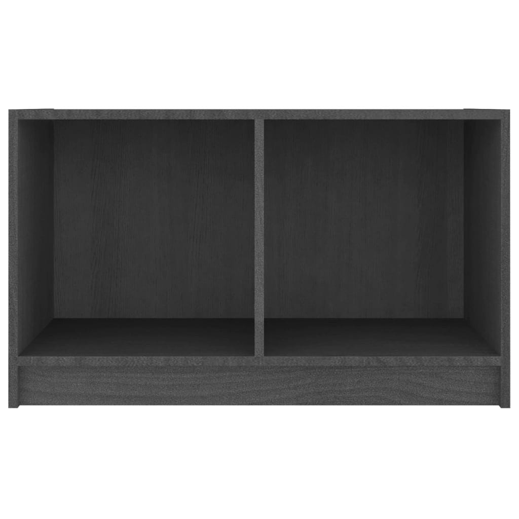TV-Schrank Grau 70x33x42 cm Massivholz Kiefer