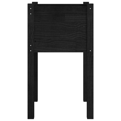Pflanzkübel Schwarz 40x40x70 cm Massivholz Kiefer
