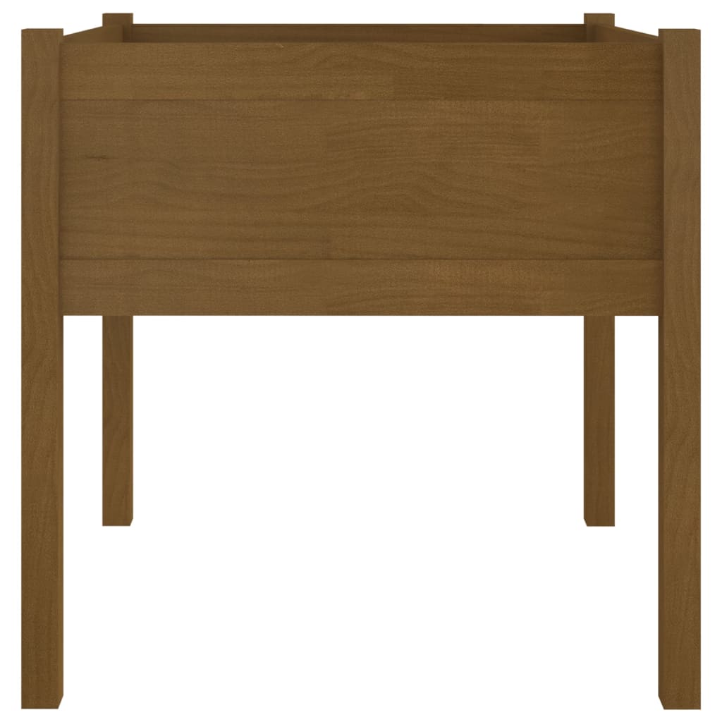 Pflanzkübel Honigbraun 70x70x70 cm Massivholz Kiefer