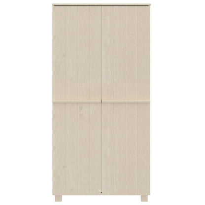 Kleiderschrank HAMAR Honigbraun 89x50x180 cm Massivholz Kiefer