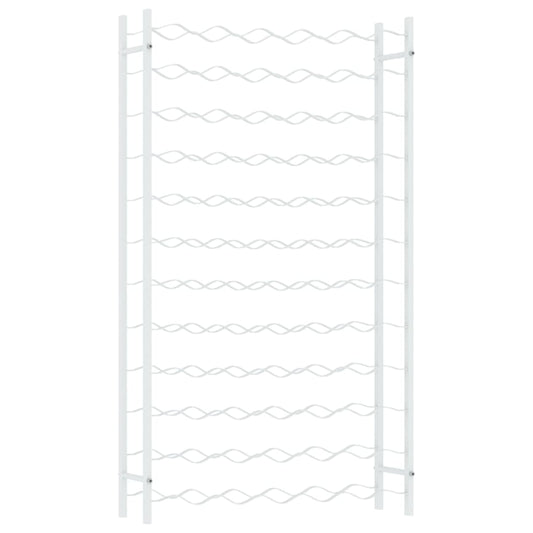 Weinregal für 72 Flaschen Weiß Metall