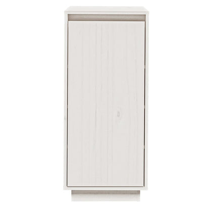 Schuhschrank Weiß 35x35x80 cm Massivholz Kiefer