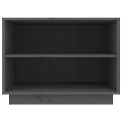 Schuhschrank Grau 60x34x45 cm Massivholz Kiefer