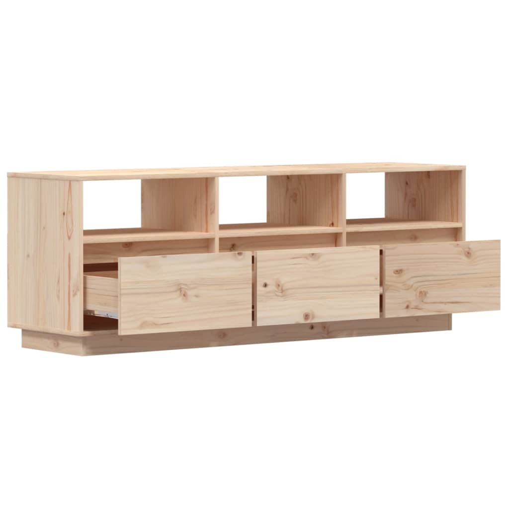 TV-Schrank 140x37x50 cm Massivholz Kiefer