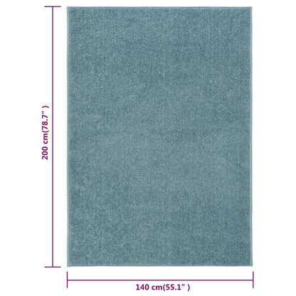 Teppich Kurzflor 140x200 cm Blau
